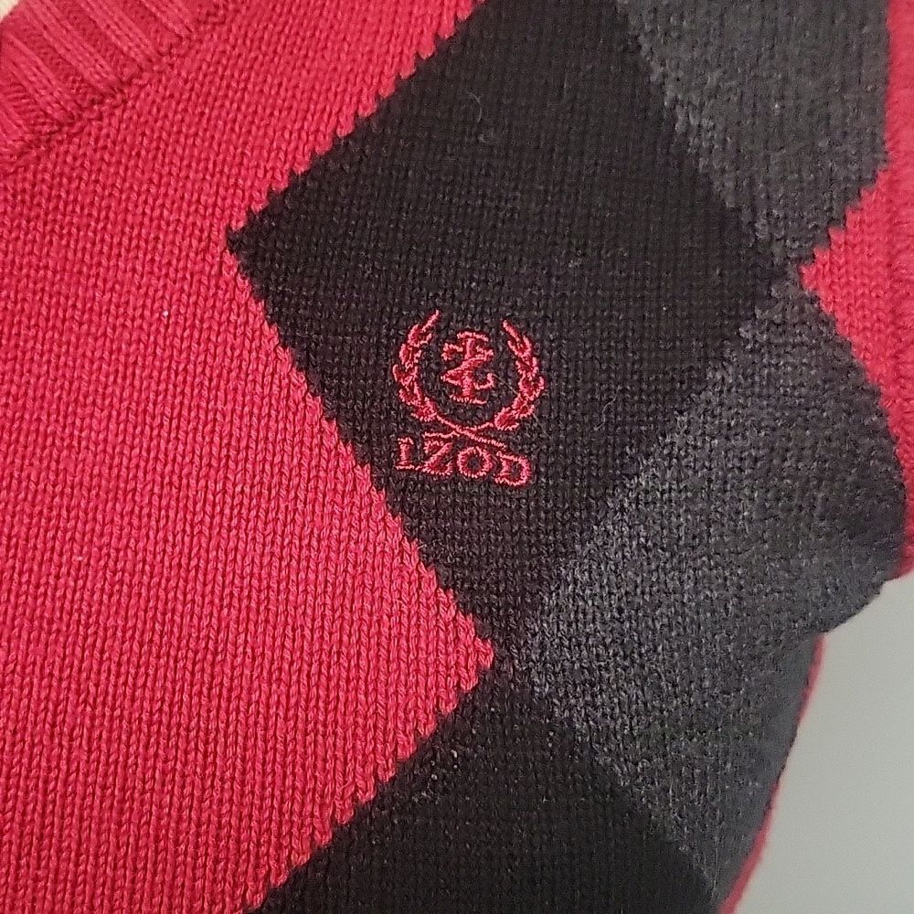 Izod Sweater Vest Size L (14/16) 100% Cotton - Picture 2 of 3